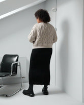 Nemunas: Silver Grey Merino Wool Cardigan